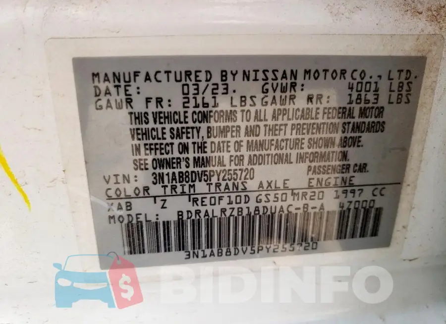 3N1AB8DV5PY255720 Photo# 12