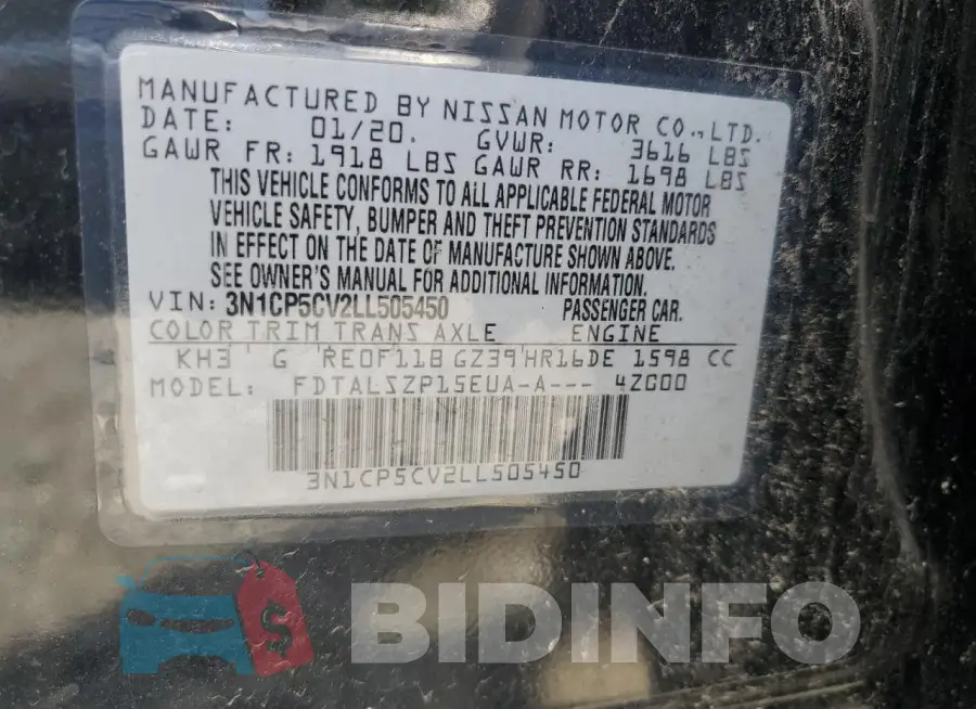 3N1CP5CV2LL505450 Photo# 13