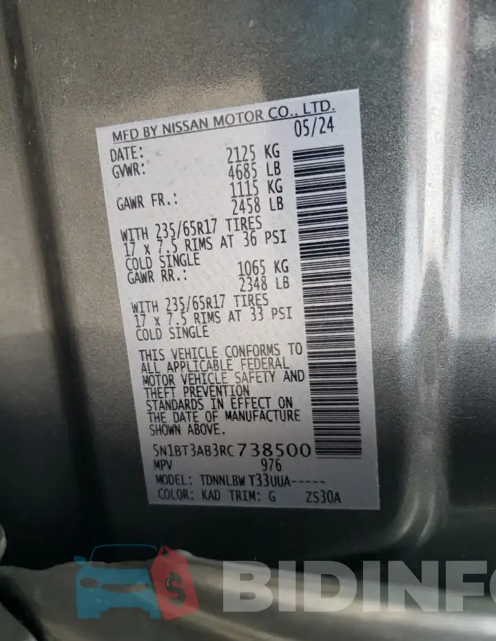 5N1BT3AB3RC738500 Photo# 13