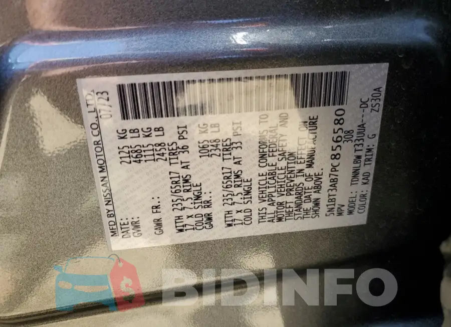 5N1BT3AB7PC856580 Photo# 13