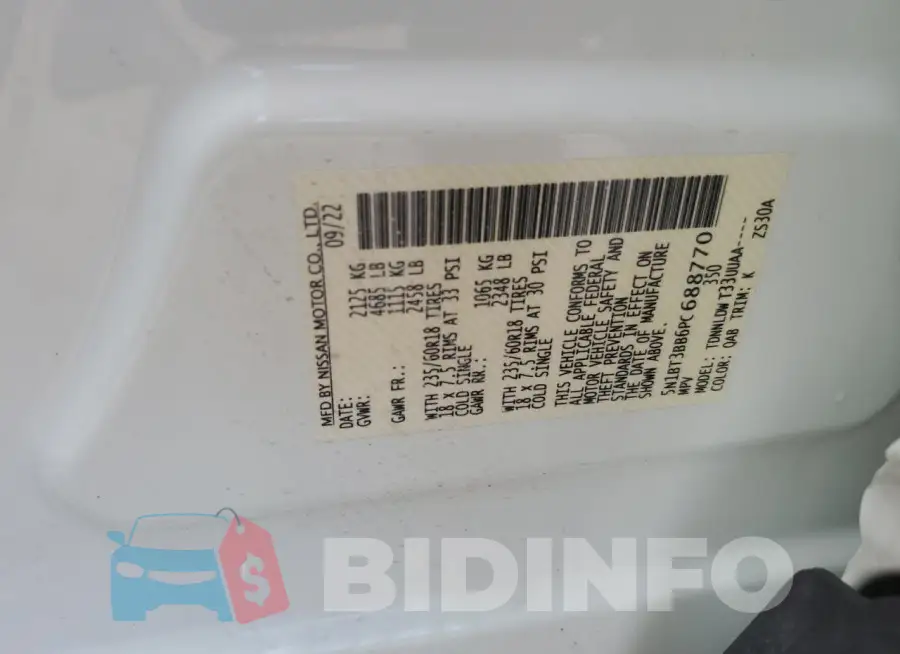 5N1BT3BB6PC688770 Photo# 12