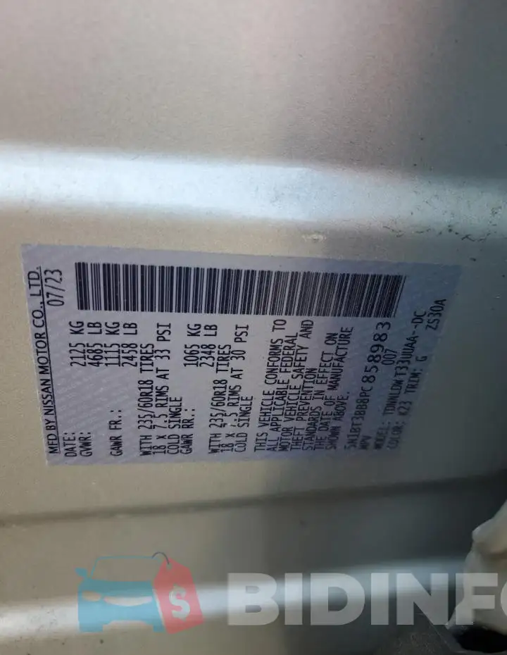 5N1BT3BB8PC858983 Photo# 14