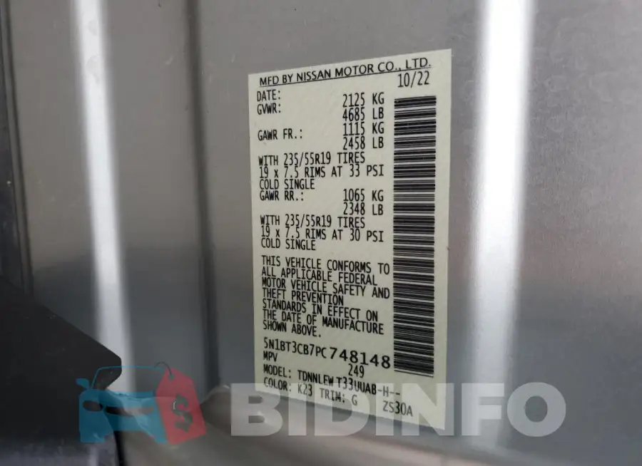 5N1BT3CB7PC748148 Photo# 13