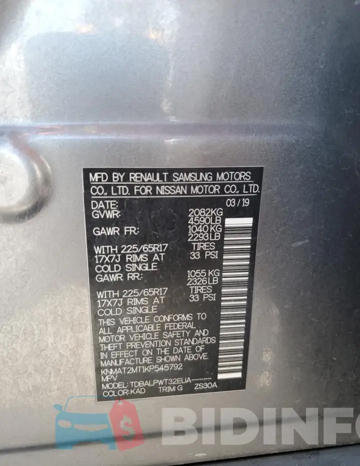 KNMAT2MT1KP545792 Photo# 12