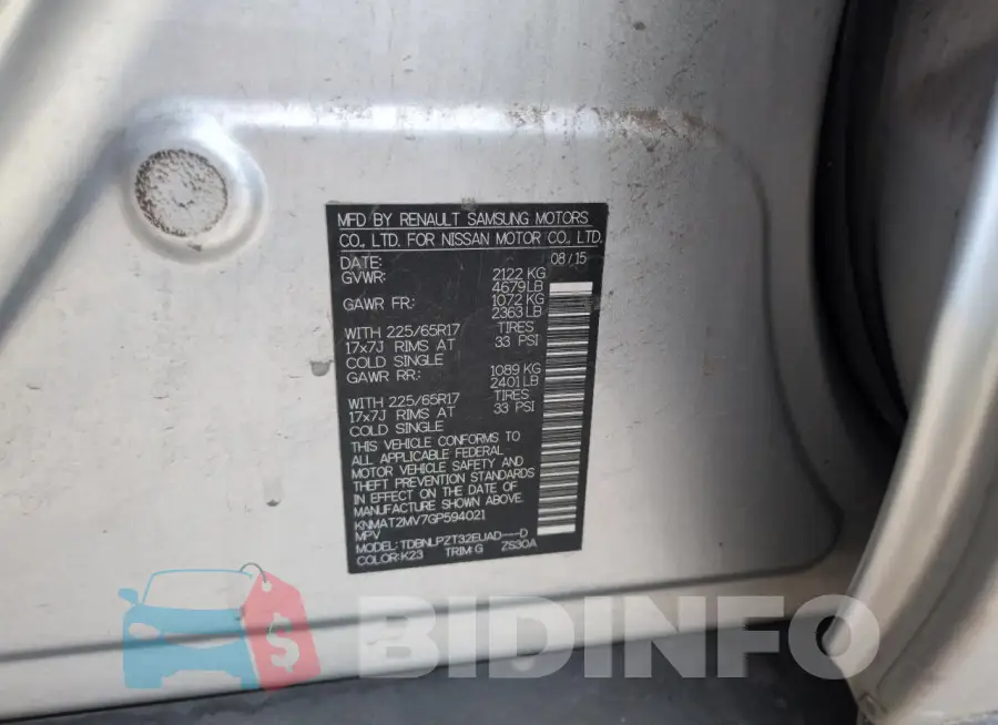 KNMAT2MV7GP594021 Photo# 12