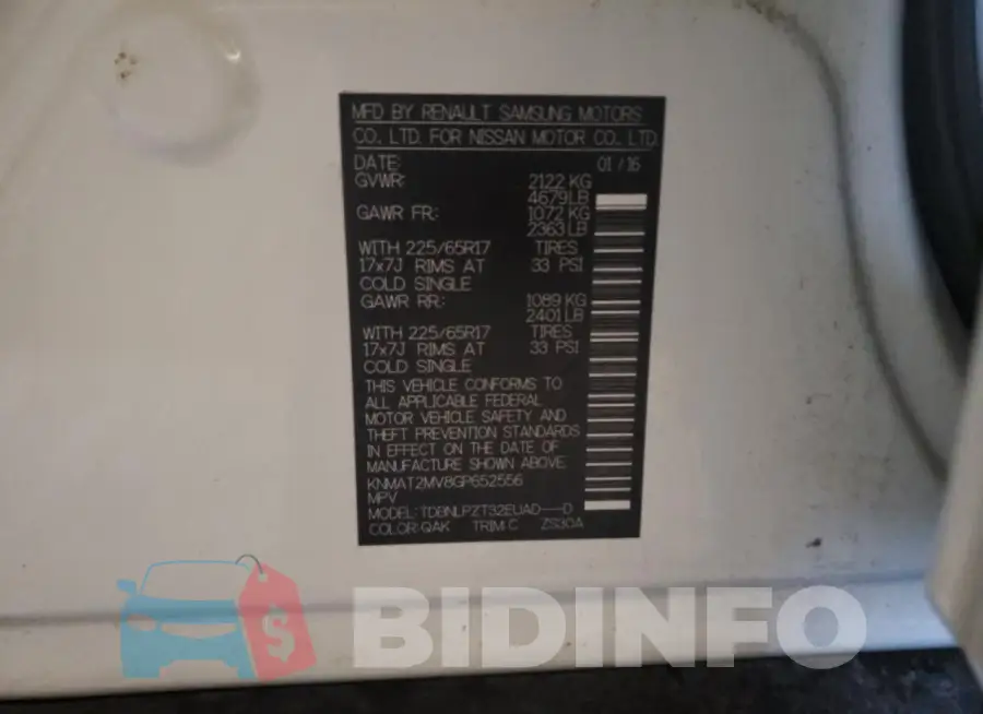 KNMAT2MV8GP652556 Photo# 12