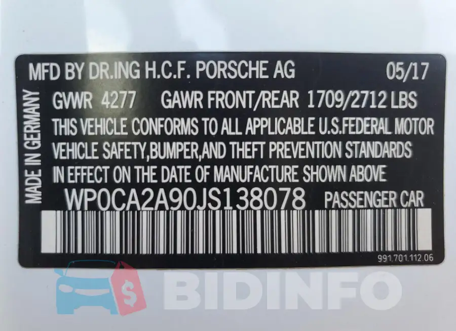 WP0CA2A90JS138078 Photo# 12