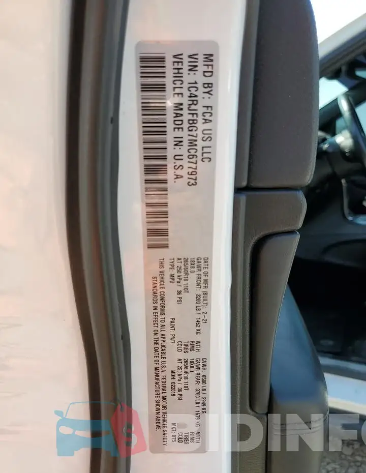 1C4RJFBG7MC677973 Photo# 12