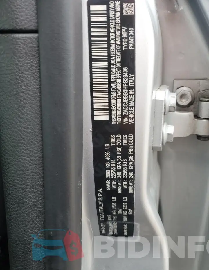 ZACCJBBB3HPG29438 Photo# 13