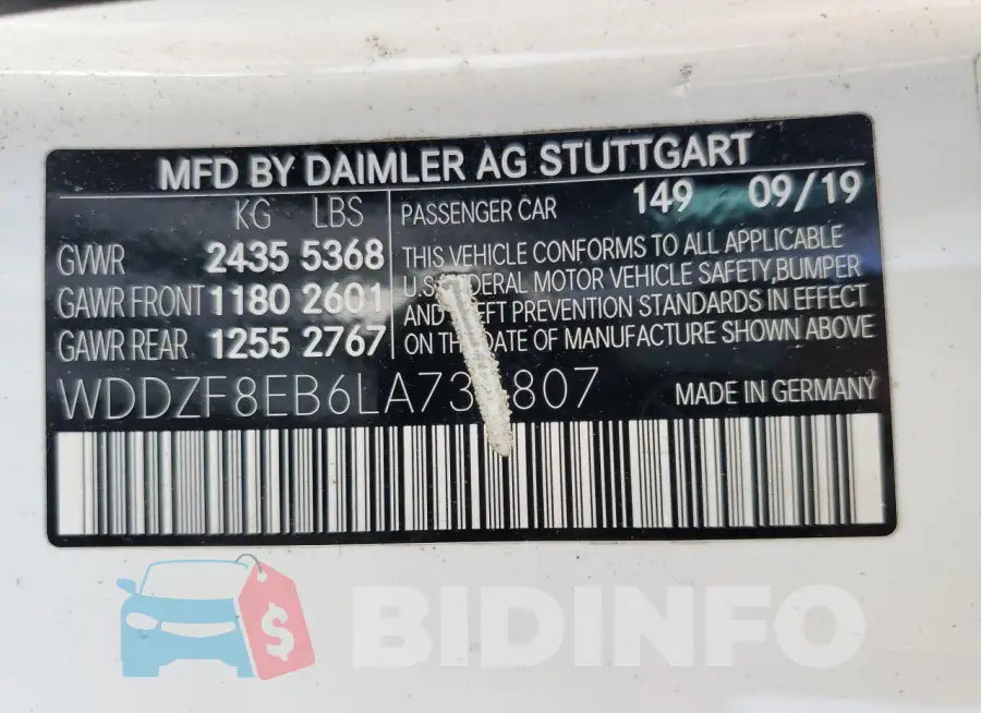 WDDZF8EB6LA734807 Photo# 12