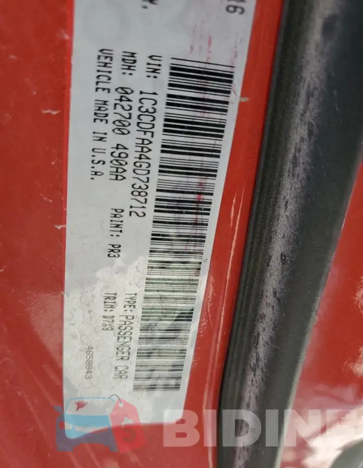 1C3CDFAA4GD738712 Photo# 13