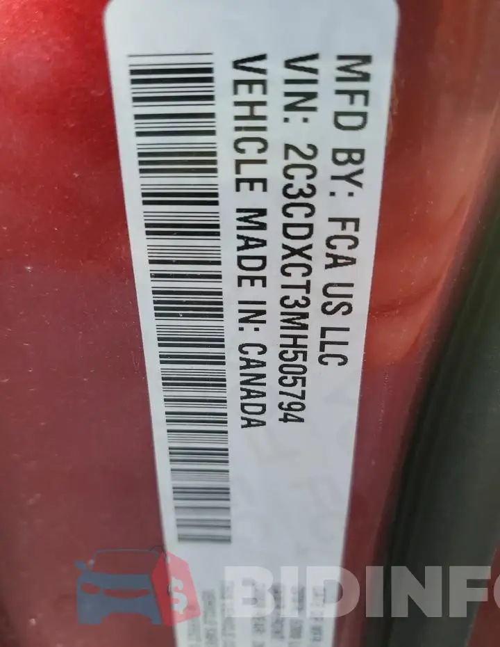 2C3CDXCT3MH505794 Photo# 13