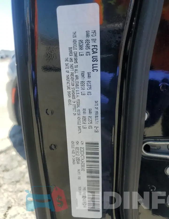 2C3CDXCTXJH238102 Photo# 12