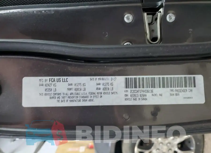 2C3CDXFG7HH596136 Photo# 12