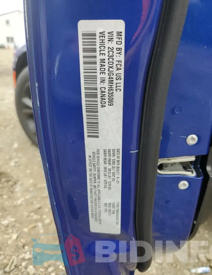 2C3CDXJG4MH635069 Photo# 12
