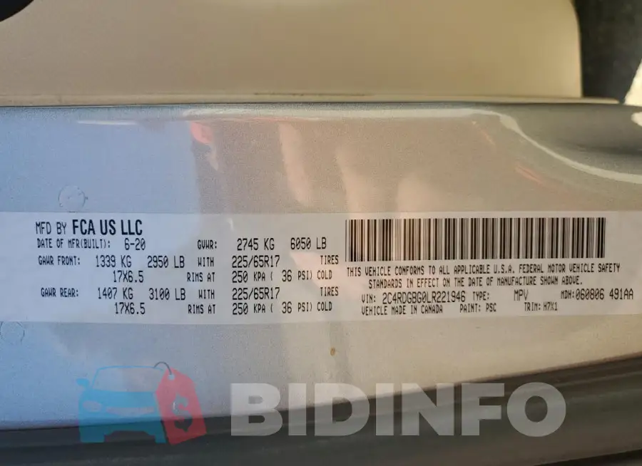 2C4RDGBG0LR221946 Photo# 13