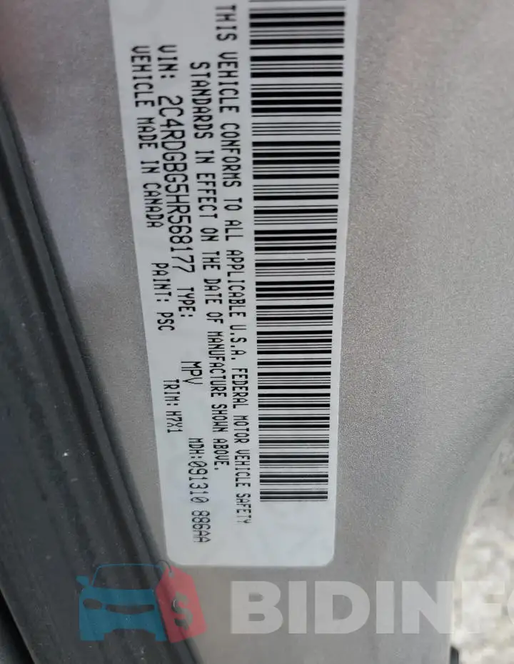 2C4RDGBG5HR568177 Photo# 13