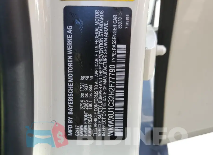 WMWXU1C32H2F77790 Photo# 12