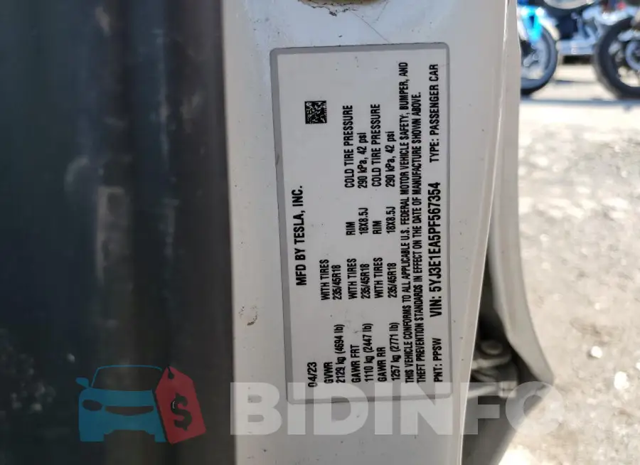 5YJ3E1EA5PF567354 Photo# 12