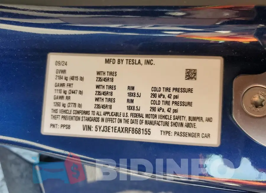 5YJ3E1EAXRF868155 Photo# 14