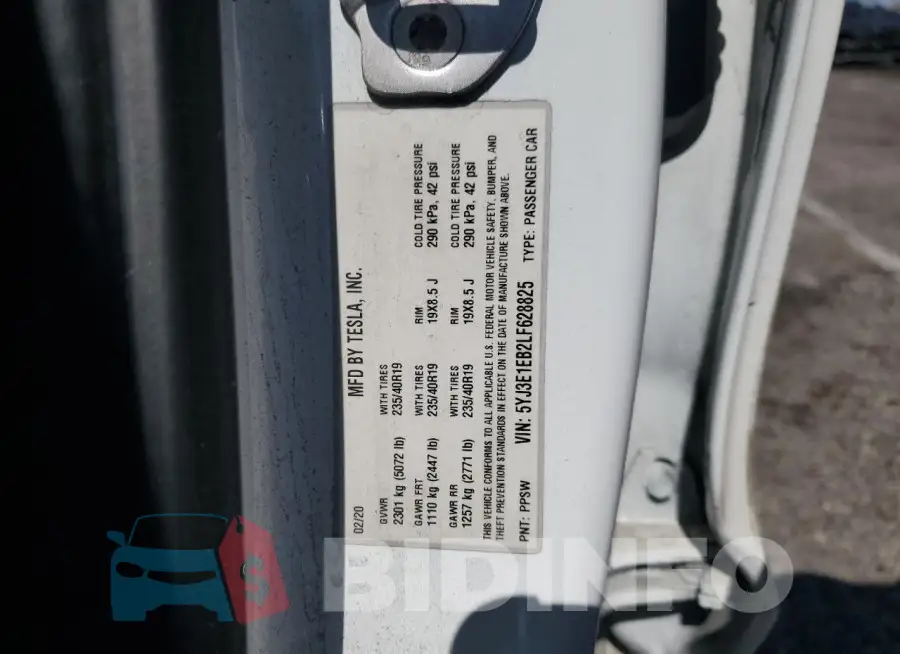 5YJ3E1EB2LF628825 Photo# 13