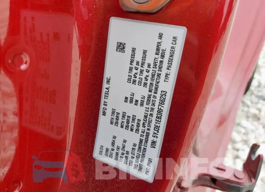 5YJ3E1EB3RF766253 Photo# 13