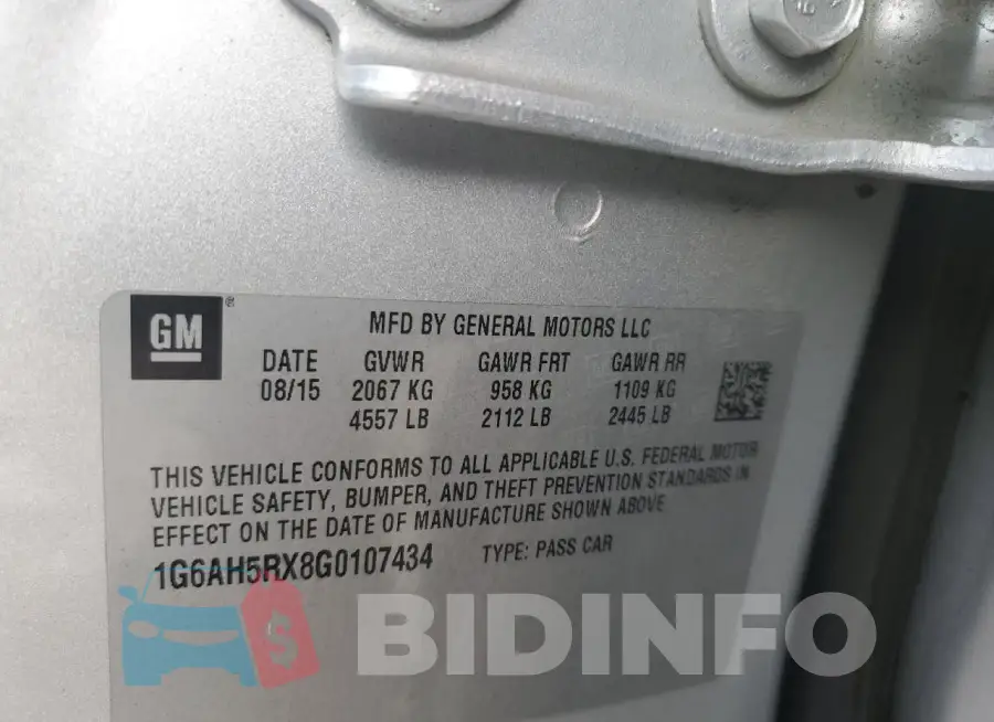 1G6AH5RX8G0107434 Photo# 12