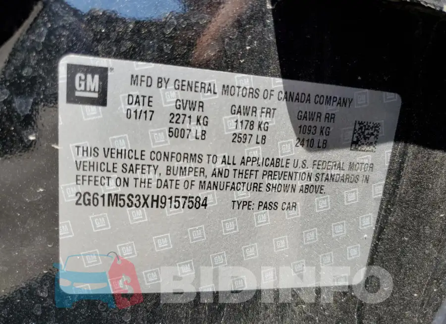 2G61M5S3XH9157584 Photo# 12