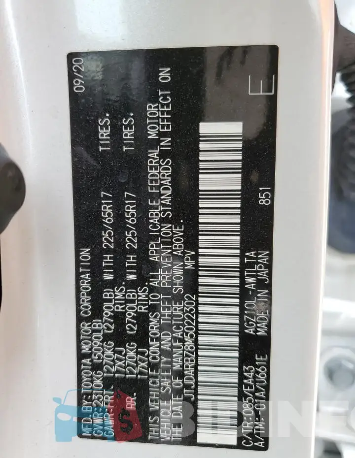 JTJDARBZ8M5022302 Photo# 14