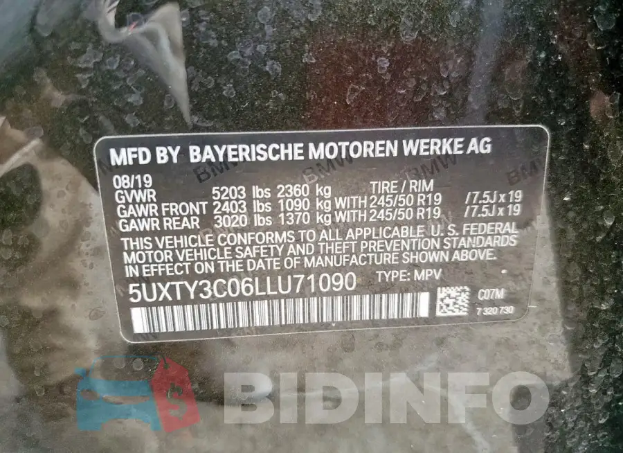 5UXTY3C06LLU71090 Photo# 13