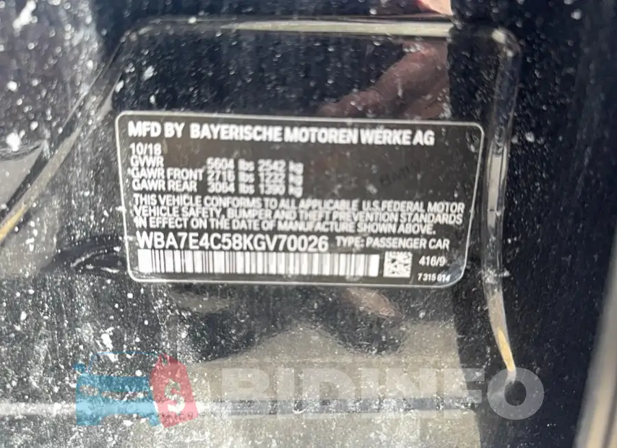 WBA7E4C58KGV70026 Photo# 12