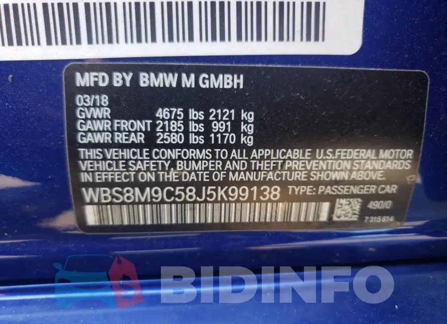 WBS8M9C58J5K99138 Photo# 12