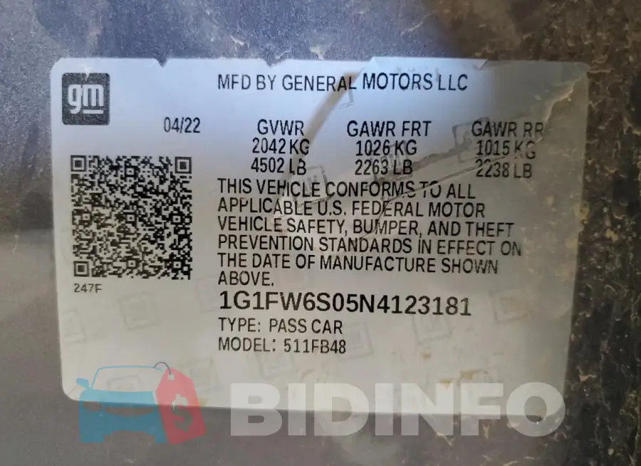 1G1FW6S05N4123181 Photo# 12