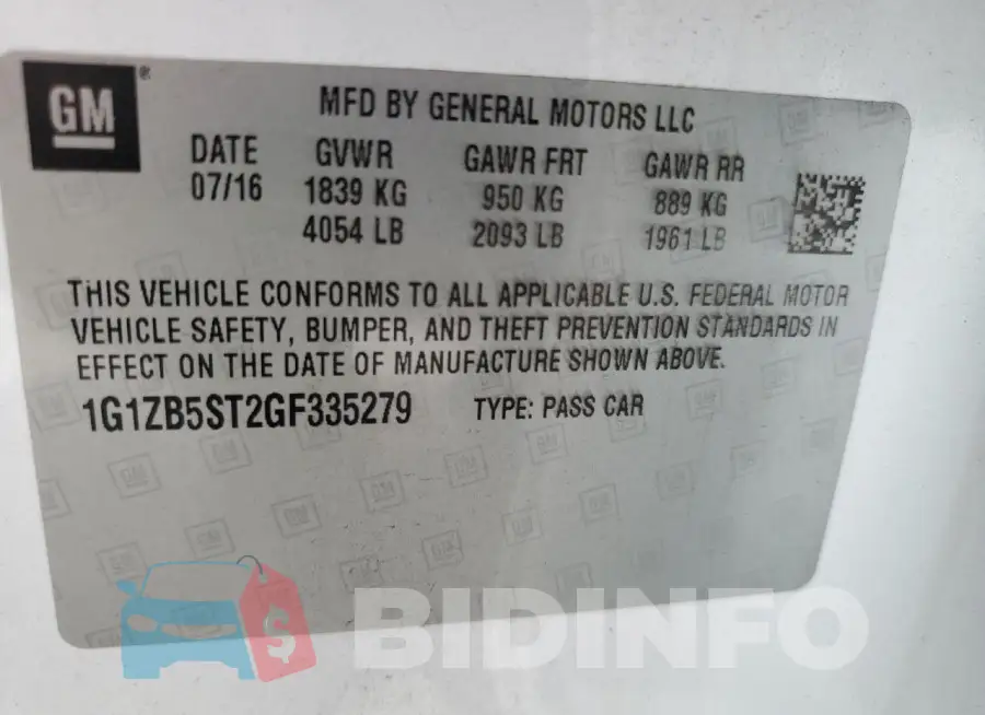 1G1ZB5ST2GF335279 Photo# 12