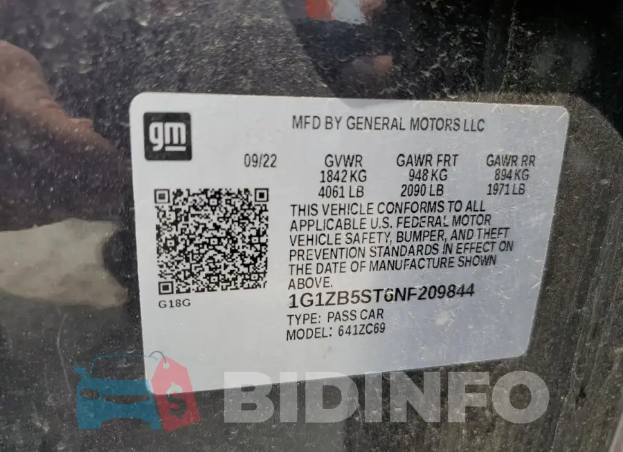 1G1ZB5ST6NF209844 Photo# 12