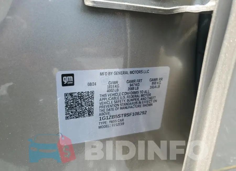 1G1ZB5ST9SF108292 Photo# 12