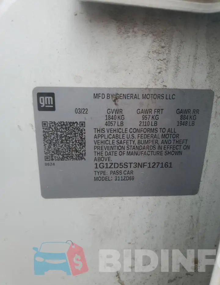 1G1ZD5ST3NF127161 Photo# 12