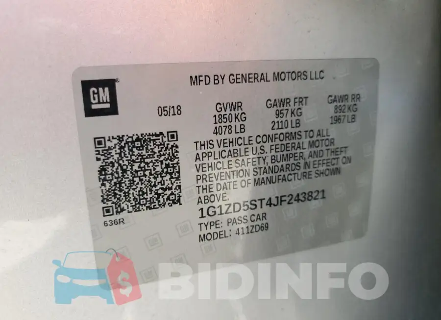 1G1ZD5ST4JF243821 Photo# 12
