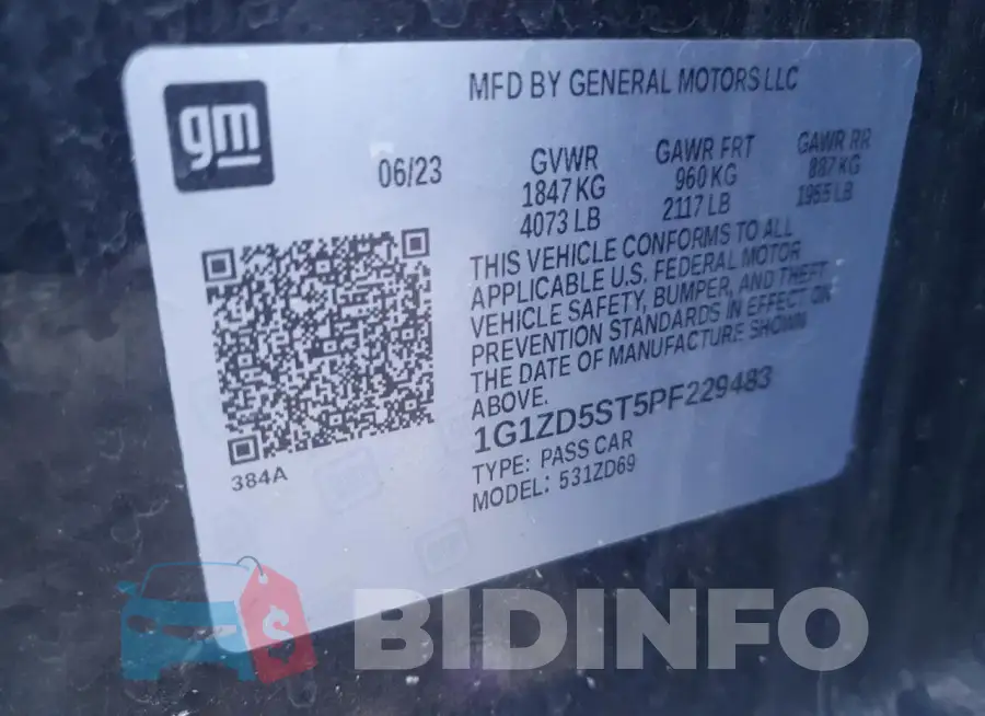 1G1ZD5ST5PF229483 Photo# 13