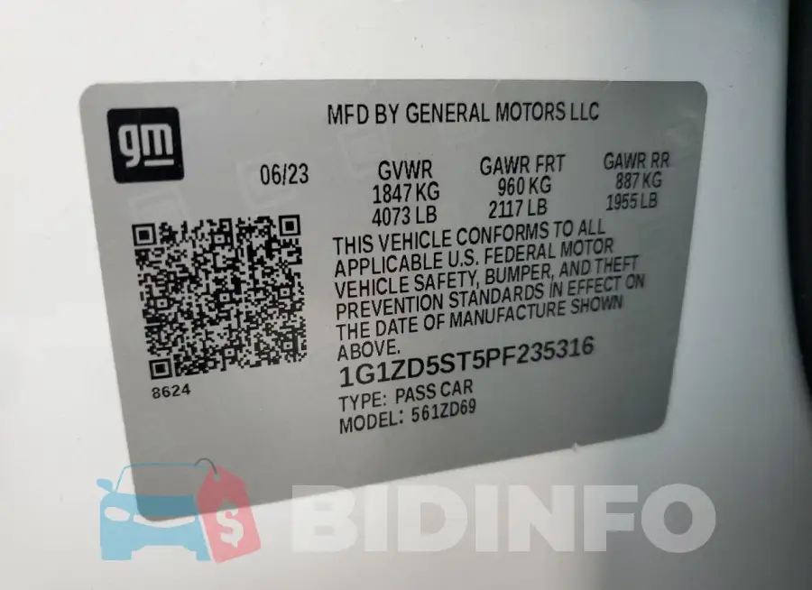 1G1ZD5ST5PF235316 Photo# 13