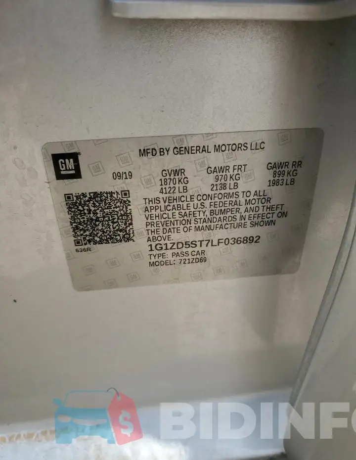 1G1ZD5ST7LF036892 Photo# 13