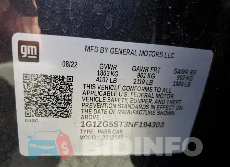 1G1ZG5ST3NF194303 Photo# 12