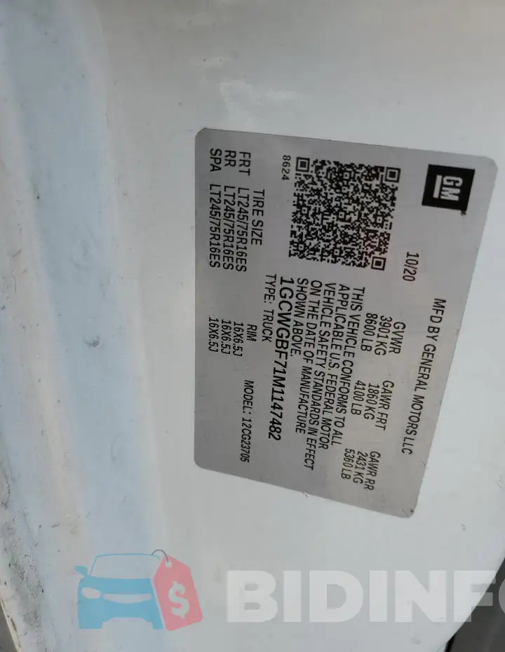 1GCWGBF71M1147482 Photo# 13