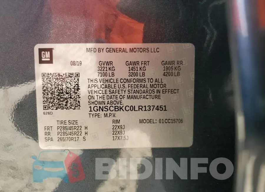 1GNSCBKC0LR137451 Photo# 13