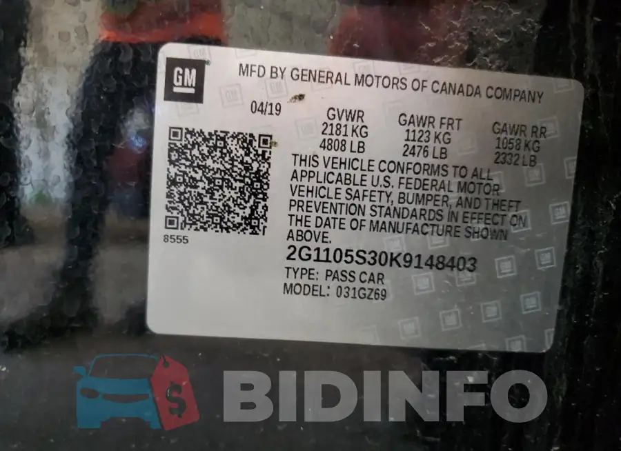 2G1105S30K9148403 Photo# 12