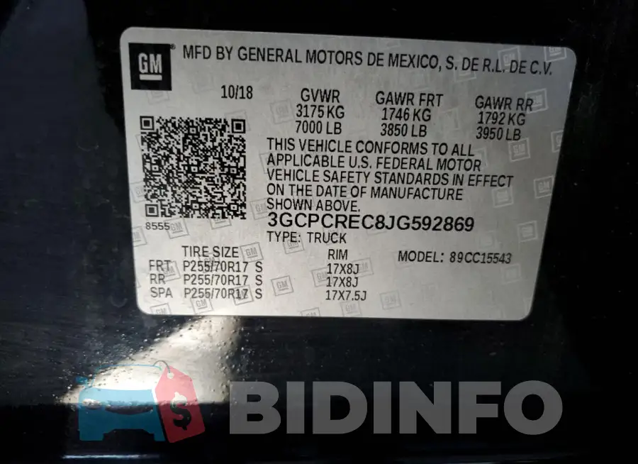 3GCPCREC8JG592869 Photo# 12