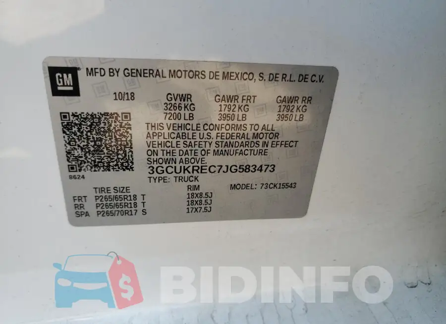 3GCUKREC7JG583473 Photo# 12