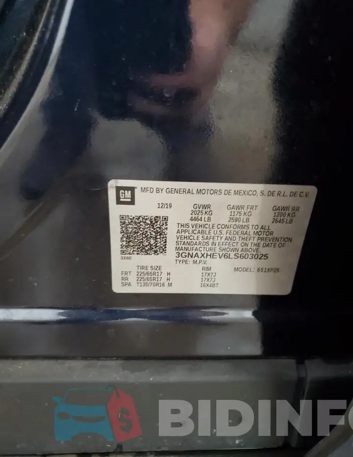 3GNAXHEV6LS603025 Photo# 13