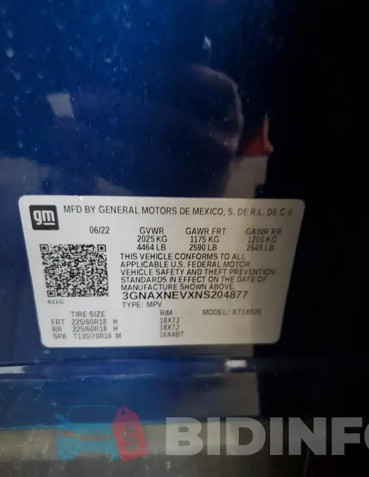 3GNAXNEVXNS204877 Photo# 12
