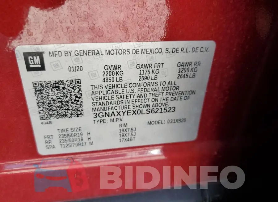 3GNAXYEX0LS621523 Photo# 12